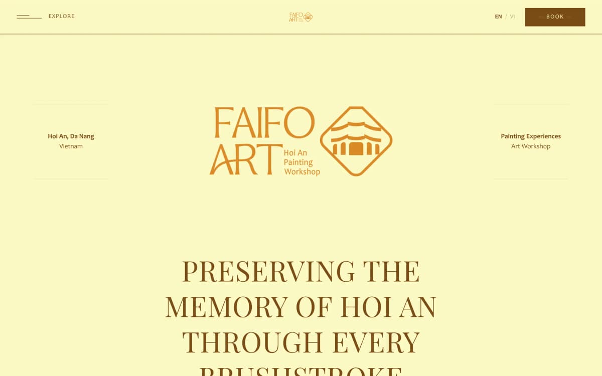 Ảnh xem trước Faifo Art — Website Xưởng Vẽ Thủ Công Hội An